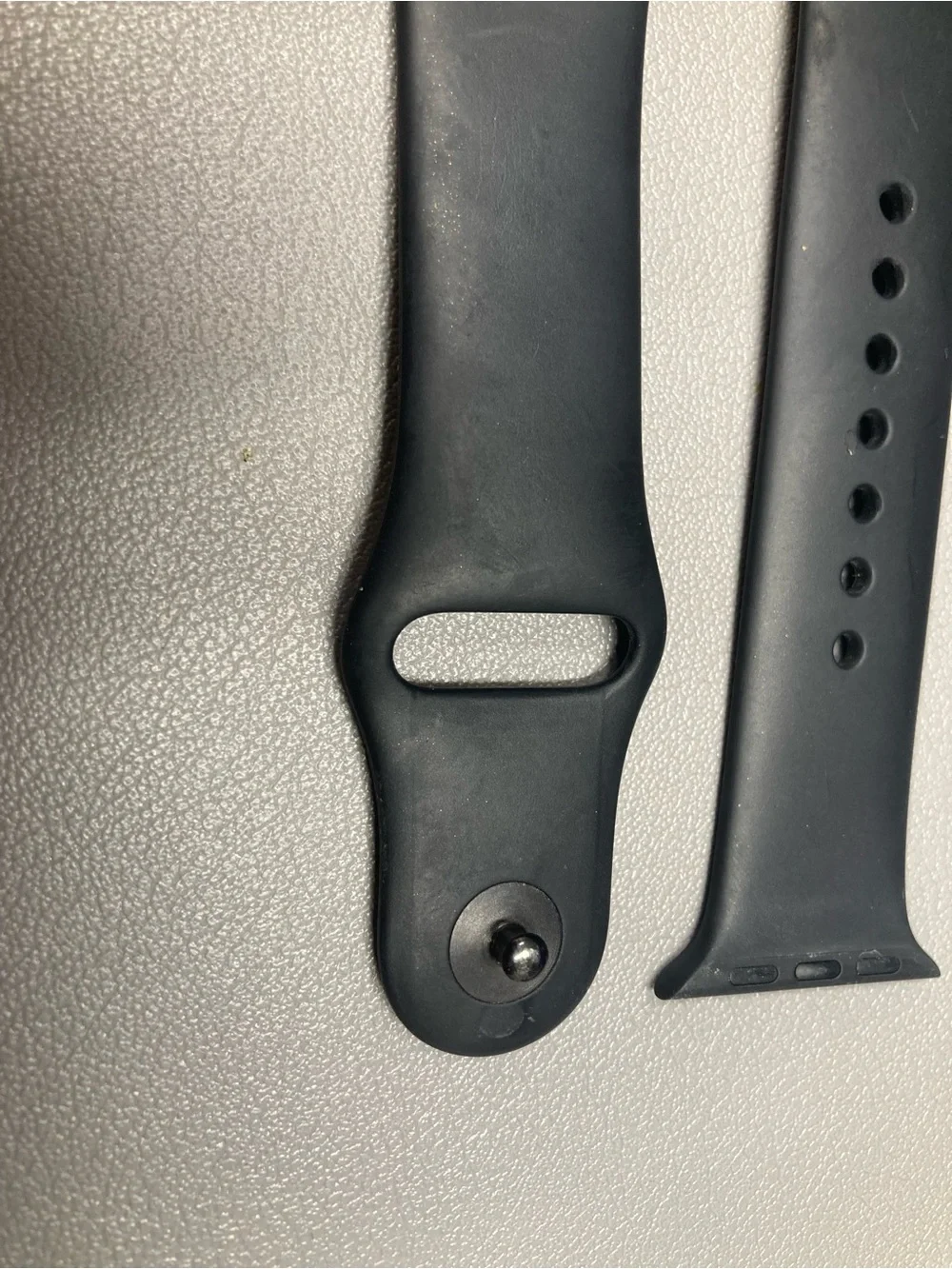 Apple Watch series 1 38mm s/m adjustable band black aluminum case Ion-X glass